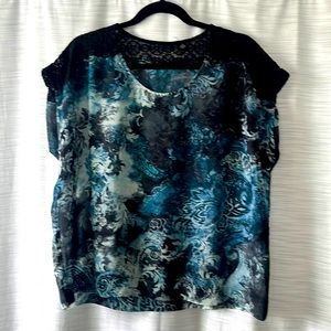 Women’s vibrant sheer blouse